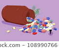 Pharmacist with a lot of drugs 108990766