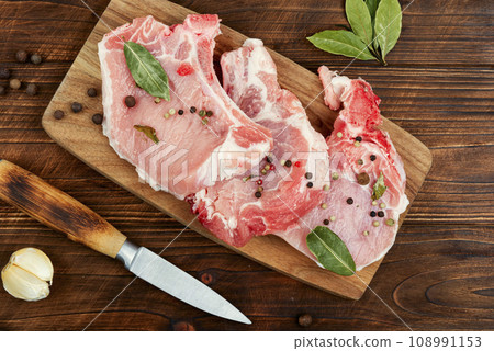 Piece of raw fresh pork Piece of raw fresh pork 108991153