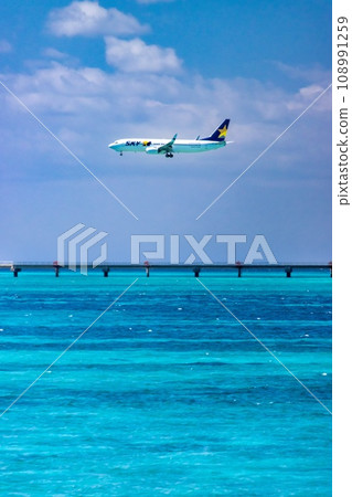 A landscape with an airplane A landscape with an airplane 108991259