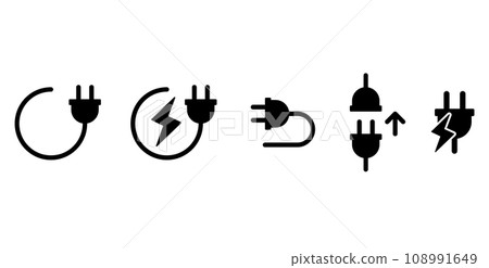 插座和充電電圖標集-插圖素材 [108991649] - PIXTA圖庫