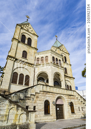 Utsunomiya Catholic Matsugamine Church made of Oya stone Utsunomiya Catholic Matsugamine Church made of Oya stone 108992354