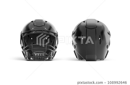 Blank black american football helmet mockup, side view, Blank black american football helmet mockup, side view, 108992646
