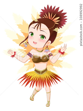 裡約狂歡節上跳舞的女人的插圖 裡約狂歡節上跳舞的女人的插圖 108992992