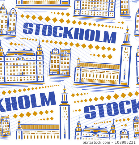 Vector Stockholm Seamless Pattern 108993221