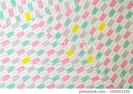 Background material Japanese pattern origami 108993300