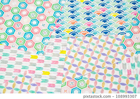 Background material Japanese pattern origami Background material Japanese pattern origami 108993307