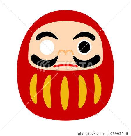 Daruma doll with one black eye 108993346
