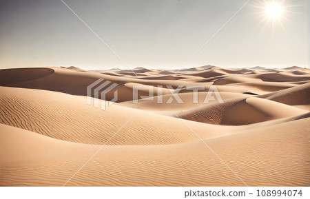 Sunny desert landscape, tranquil beauty Sunny desert landscape, tranquil beauty 108994074