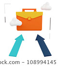 Career raise 3d illustration 108994145
