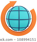 Global progress 3d illustration 108994151
