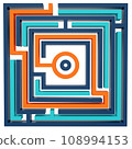 Maze 3d illustration 108994153