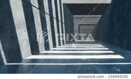 Futuristic concrete hallway, brutal architecture background Futuristic concrete hallway, brutal architecture background 108994200