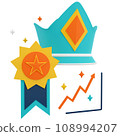 success 3d illustration 108994207