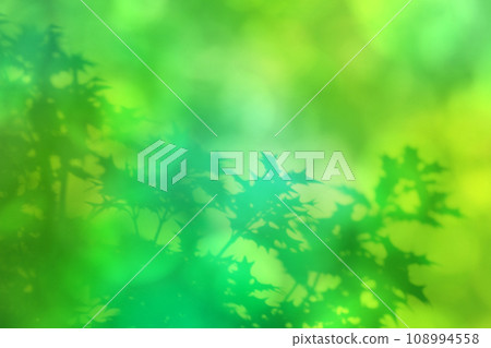 冬青葉剪影，綠色發光的聖誕背景 108994558