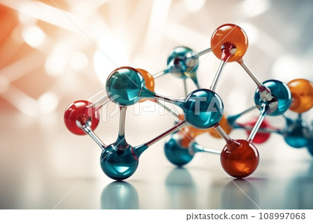 Neural network with electrical activity of neuron cells, 3D rendering illustration. Neuroscience, neuroscience, nervous system and impulse, brain activity, microbiology concepts. The artist's vision. 108997068