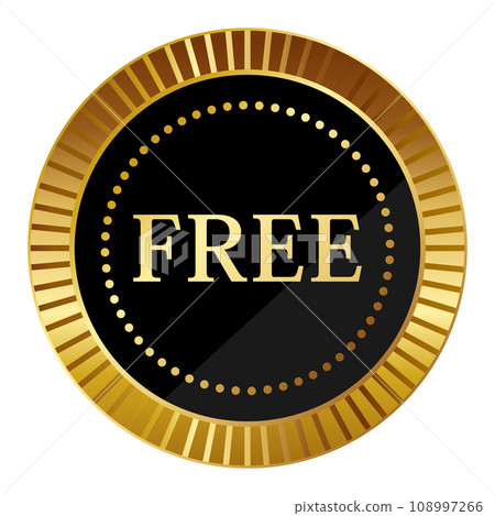 Luxury free emblem black & gold 108997266