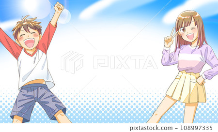 Banner for learning, classes, and events for children, blue sky ver. 108997335