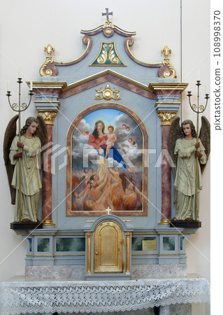Altar of Our Lady of Mount Carmel at St. Roch Church in Skakavac, Croatia Altar of Our Lady of Mount Carmel at St. Roch Church in Skakavac, Croatia 108998370