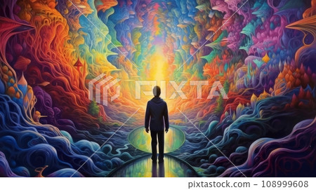 surreal portrait of a man. surreal portrait of a man. 108999608