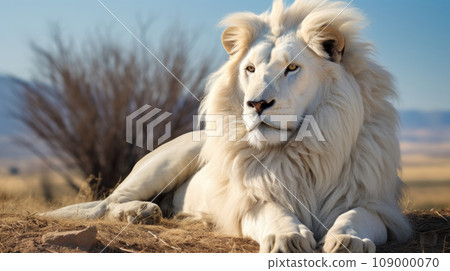 white lion blending into the wild landscapes, a symbol of grace and rarity white lion blending into the wild landscapes, a symbol of grace and rarity 109000070