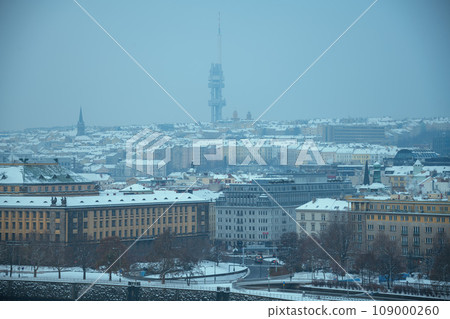 landscape in winter in Prague, Czech Republic 109000260