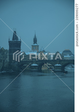landscape in winter in Prague, Czech Republic landscape in winter in Prague, Czech Republic 109000277