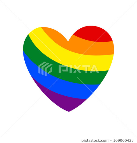 Rainbow heart abstract vector illustration 109000423