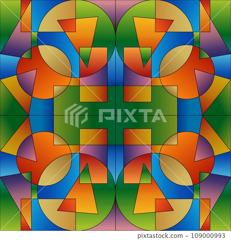 Seamless background with colorful geometric pattern.  109000993