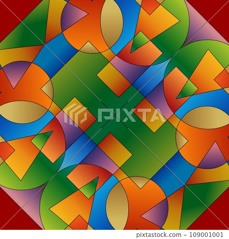 Seamless background with colorful geometric pattern.  109001001