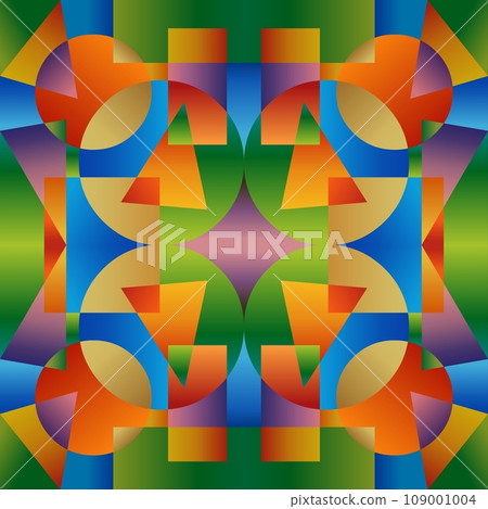 Seamless background with colorful geometric pattern.  109001004