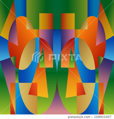 Seamless background with colorful geometric pattern.  109001007