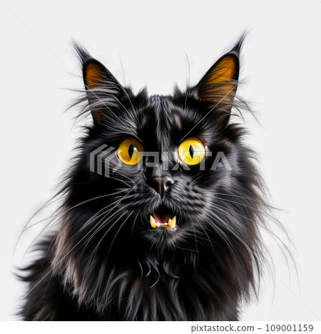 funny portrait of a british longhair cat looking shocked or surprised funny portrait of a british longhair cat looking shocked or surprised 109001159