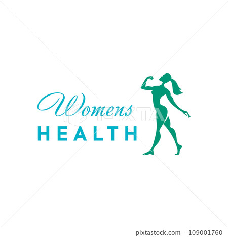 Womens health logo. Beauty woman. Womens health logo. Beauty woman. 109001760