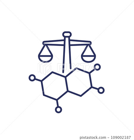 hormonal balance line icon, vector hormonal balance line icon, vector 109002187