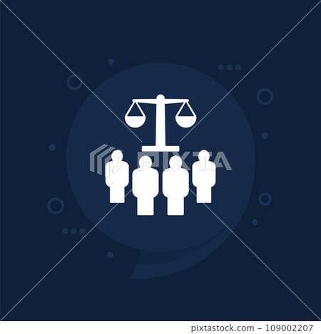 class action icon, collective legal case vector class action icon, collective legal case vector 109002207
