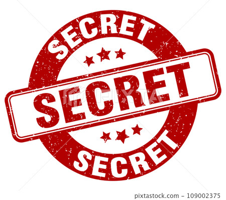 secret stamp. secret label. round grunge sign 109002375