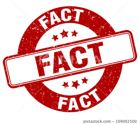 fact stamp. fact label. round grunge sign 109002500