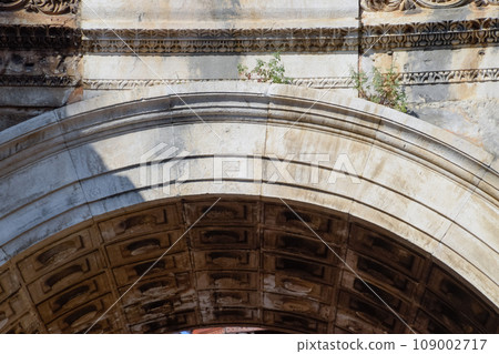 The arch of the gate of Hadrian. The arch of the gate of Hadrian. 109002717