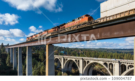spokane train railway bridge washington transport spokane train railway bridge washington transport 109004787