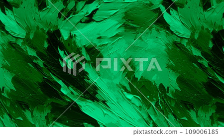 An abstract oil painting with fragments of artwork and paint brush strokes creates a modern and contemporary art background. The painting is highlighted by a beautiful turquoise green color texture. An abstract oil painting with fragments of artwork and paint brush strokes creates a modern and contemporary art background. The painting is highlighted by a beautiful turquoise green color texture. 109006185