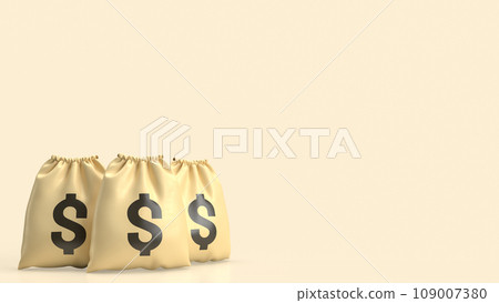 The Money Bag and gold coins for Business concept 3d rendering. The Money Bag and gold coins for Business concept 3d rendering. 109007380