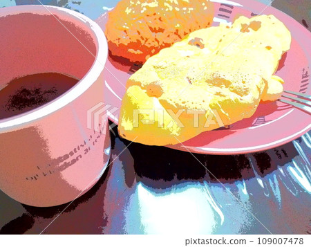 Bread, coffee and daily breakfast (lunch) 109007478