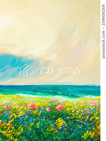 從沿海花園看到的風景插圖 109009269