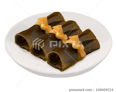 Osechi kelp rolls (with plate) Osechi kelp rolls (with plate) 109009724