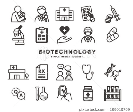 與醫療保健和醫學相關的圖標向量插畫素材 109010709