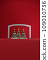 Christmas tree with decrorate items and giftbox.3D render 109010736