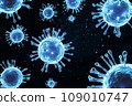 Virus or bacteria. 3D Illustration. 109010747