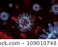 Virus attack red blood cell 109010748