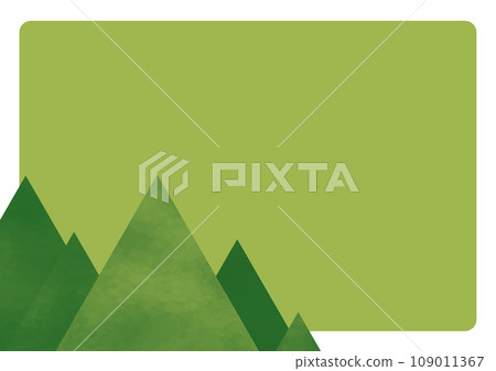 簡單的三角形綠色水彩風格框架 簡單的三角形綠色水彩風格框架 109011367