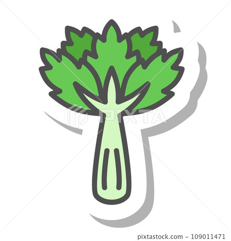 貼紙風格簡單蔬菜單品圖示芹菜 109011471